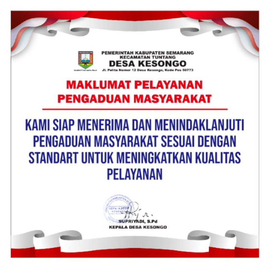 Album : MAKLUMAT PELAYANAN PENGADUAN MASYARAKAT